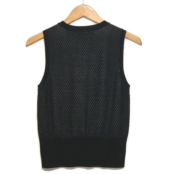 Rachel Roy Crewneck Sleeveless Black and White Knit Sweater Size M - Picture 7 of 12